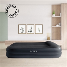 INTEX Rising Comfort Luftmadras, Dobbelt m. pumpe